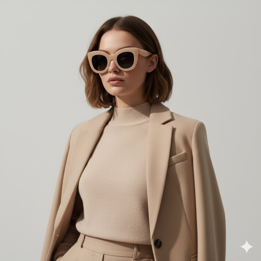 Nordic Minimal Sunglasses — Oversized Statement