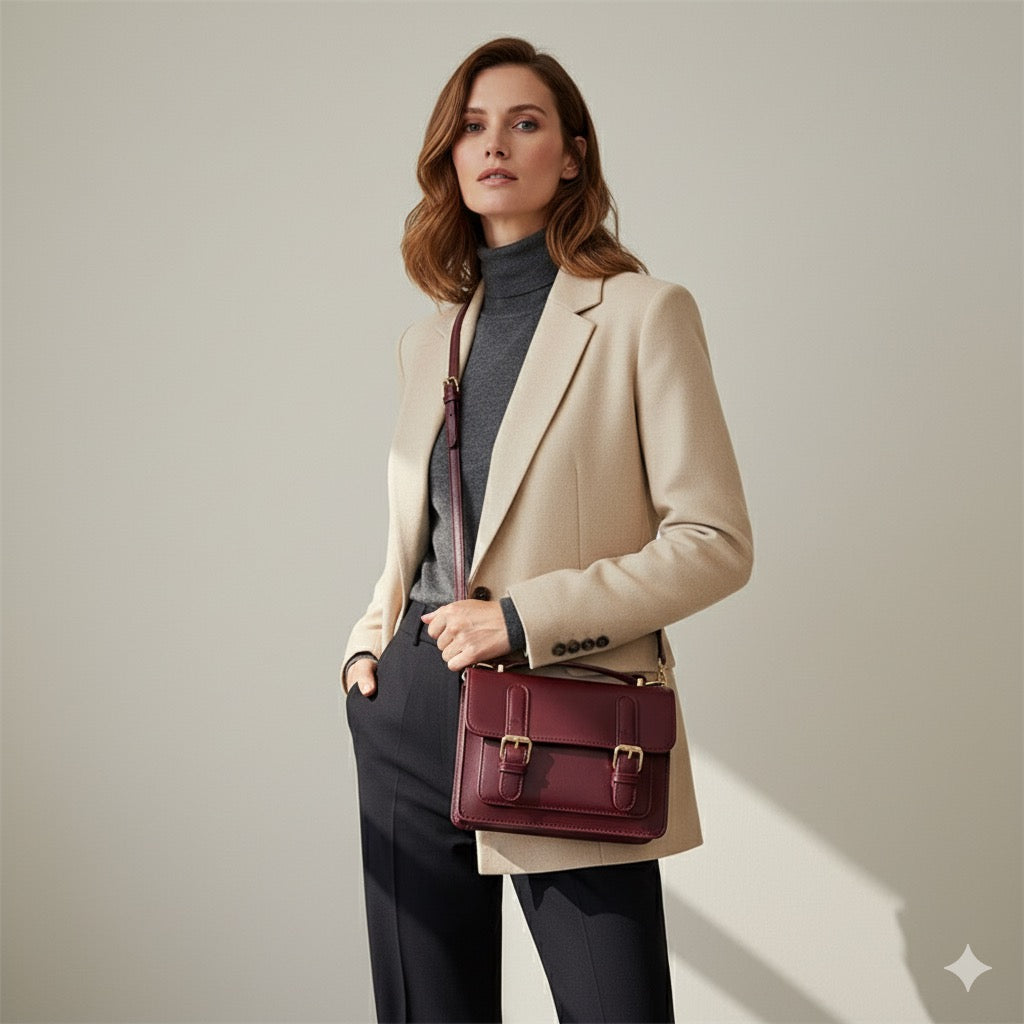 Exclusive leather crossbody bag – timeless elegance for every occasion.