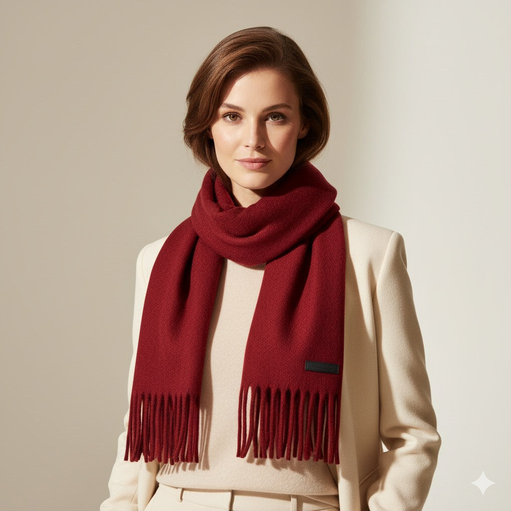 Cashmere & Merino Scarf — Minimalist Winter Luxury