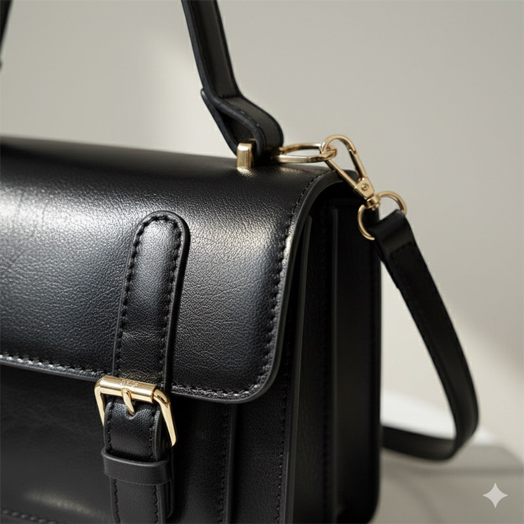 Exclusive leather crossbody bag – timeless elegance for every occasion.
